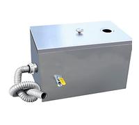 Stainless Steel Commercial Grease Interceptor & Trap, Under Sink Grease Trap with Removable Filter Basket for Restaurant, Factory & Home Kitchen Use
