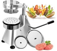 Stainless Steel Commercial Hamburger Press Heavy Duty Burger Patty Maker with 400 Patty Papers Professional Meat Patty Forming Processor for Restaurant Home Use(15cm)