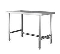 Stainless Steel Commercial Prep Table with Adjustable Feet for Kitchen and Laundry Workstations