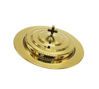 Stainless Steel Communion Plate and Cover Set for Religious Services and Holy Participation Bread Plate