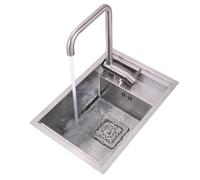 Stainless Steel Compact Invisible Sink - Small Mini Kitchen Sink with Folding Faucet for RV, Hotel, Restaurant Pantry Bar Space-Saving Dish Washing Basin