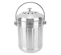 Stainless Steel Compost Bin Charcoal Filters Large Handle Modern Design for Kitchen Cafe Bar