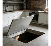 Stainless Steel Concealed Floor Access Panel - 24"x32" Inspection Hatch Cover for Basement Crawl Space and Escape Entry - Available in 18" to 30" Sizes