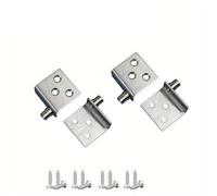 Stainless Steel Concealed Hinges, Adjustable Cabinet Door Pivot for Wardrobe Fireproof Doors 1/2 Set(1set)