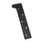 Stainless Steel Concealed Pivot Hinge, 180 Degree Rotating Invisible Cabinet Hinge for Wardrobe Doors, Silent Heavy Duty Black Furniture Connector(L)