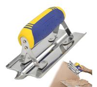 Stainless Steel Concrete Edger - Concrete Finishing Tools, SmothEdge Trowel Hand Tool | Curved Straight End Hand Edger Concrete Tools, Ergonomic Grip Precision Trimming Tools for Concrete Projects