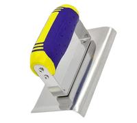 Stainless Steel Concrete Edger - Concrete Groover Curved, Straight End Hand Edgers | Precision Trimming Tools with Ergonomic Grip, SmothEdge Trowel Hand Tool, Rivet Fre Construction for Concrete