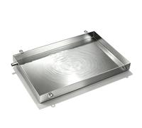 Stainless Steel Condensate Drain pan Heavy Duty Leak Proof Water Drip Catcher Universal Rectangular Tray for Outdoor AC Unit Washing Machine Water Heater and Industrial Devices(16x8x2in)