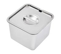 Stainless Steel Condiment Jars with Lids,Rust Resistant Food Storage Containers for Spices,Salt,Vegetables, Airtight Organizer(18cm(Notched Cover))