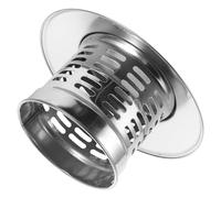 Stainless Steel Cone Chimney Rain Guard Cap with Mesh Screen | Top Mount Design, round Tapered Roof Vent Cover, Silver Finish for Snowy Weather and Outdoor Use