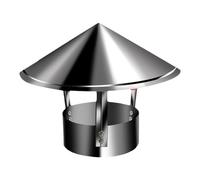 Stainless Steel Conical Chimney Cap 100mmDurable Ventilation Cover 110mm Reinforced Design WeatherResistant for Strong Winds & Heavy Rain Fits 150mm (140mm x 300mm)
