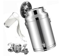 Stainless Steel Container with Spigot for Liquid Storage and Dispensing in Dairy, Beverage, and Food Applications