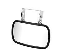 Stainless Steel Convex Mirror, Over Door Rectangular U-Bracket Rearview Mirror for Tractors, Forklifts, Trucks