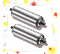 Stainless Steel Conveyor Roller 2 Pack - 50mm Diameter Galvanized Tube Feed Rollers for Woodworking, Factories, and Warehouses (29.5" Length)