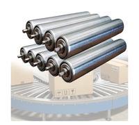 Stainless Steel Conveyor Roller Heavy-Duty Non-Motorized 1"-2.4" Diameter Pack of 9 Efficient Material Handling Parts for Industrial Transport Solutions