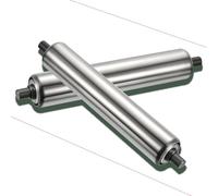 Stainless Steel Conveyor Roller Set, 2pcs 1.5" & 2" Slide Rollers, Heavy-Duty Unpowered 250mm Length, Perfect for Commercial Use, and Reliable Transport Solutions