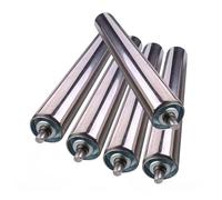 Stainless Steel Conveyor Roller Set - 5 Replacement Rollers for Conveyors Catible with 30-100 CM Widths Ideal for Factories and DIY Projects (Dia 38)