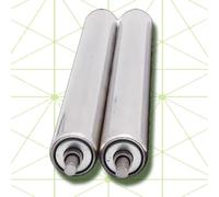 Stainless Steel Conveyor Rollers - 2-Pack Glide Rollers for Woodworking Factory Warehouse Use (Dia 38mm/1.5" Length 350mm/13.8")