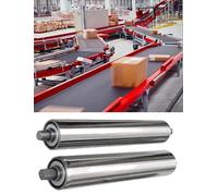 Stainless Steel Conveyor Rollers - 4 Pcs Metal Rollers Dia 1" to 2.4" Replacement Parts for Construction Heavy Duty Roller Transmission Ideal for Industrial Use