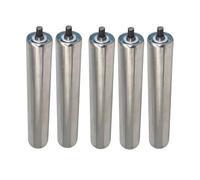 Stainless Steel Conveyor Rollers, 5 Pack, 38mm x 500mm, Commercial Use, Woodworking Replacement Parts, Gear Components, Heavy-Duty Industrial Accessory