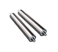 Stainless Steel Conveyor Rollers for Assembly Line 2-Pack (500mm Length) Replacement Rollers for 100-1000mm SystemsSilver Finish Heavy-Duty Design