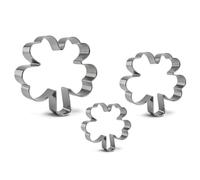 Stainless Steel Cookie Cutter St. Patrick's Day Baking Tool (Silver Gray) | Food Grade Material, Multi-size Nested Storage, 3 Pieces Set, 100g Weight, Precise Cutting