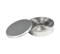 Stainless Steel Cookie Cutters 12 Pack, Multifunctional Circle Baking Cutters for Cakes Scones Pastries, Professional Grade Baking Tools for Home Bakers Bakeries