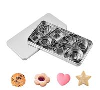 Stainless Steel Cookie Cutters (30 Pcs), Cookie Cutters, Mini Biscuit Cutters for Making Biscuits, Cakes, Pastries and Icing, with Storage Box