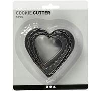 Stainless Steel Cookie Cutters - Hearts - Pack of 5