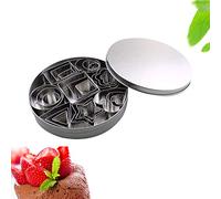 Stainless Steel Cookie Cutters Set 24PCS Premium Durable Baking Tools for Cake Biscuit Dessert Making Kitchen Restaurant Home Use with Polygon Shapes and Storage Box