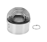 Stainless Steel Cookie Cutters with Handles 5 Piece Set | Effortless cutting through dough with comfortable handles versatile sizes for baking sandwich donut and bread projects