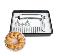 Stainless Steel Cookie Syringe Extruder Nozzles Sets Cake Cream Decorating Gun DIY Pastry Press Maker Kitchen Baking Accessories