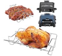 Stainless steel cooking grate for Ninja Woodfire Pro Connect XL, perfect for smoking large pieces of meat, roasting for Ninja Woodfire OG850EU OG901EU, for Ninja Woodfire accessories (1 piece V-shape
