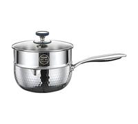 Stainless Steel Cooking Non-Stick Coating with Lid and Handle - Uncoated Kitchen Steam, Suitable for Home Kitchen: Cooking, Roasting, Simming, Boiling, Soups, Sauces and Healthy Meals