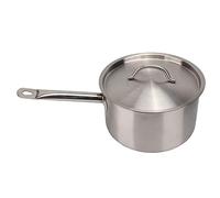 Stainless Steel Cooking Pot Saucepan Durable Kitchen Cookware with Lid for Home Restaurant Induction Gas Electric Stove Soup Stew 20cm 22x12.5cm 1379g