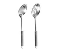 Stainless Steel Cooking Spoons Set - Large Slotted Serving Spoon, Mixing & Stirring Utensils, Perfect for Home or Restaurant