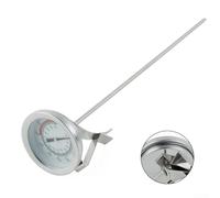 Stainless Steel Cooking Thermometer with Protective Shrink Sleeve for Oil Food Roasting Baking Candy Making - Temperature Range 20C up to 280C (20cm)