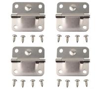 Stainless Steel Cooler Hinge Replacement Kit For Coleman Models 5226 5227b 5235 5236 With 16 Screws 4 Pack Duty Rust Proof Lid Repair Parts For Outdoor Ice Chests And Camping Gear Silver