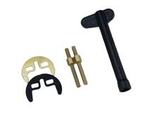 Stainless Steel/Copper Faucet Gasket Tool Set for Single/Double Hole Sink Installation with Horseshoe Fixing Design Horseshoe Design Faucet Wrench