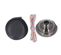 Stainless Steel Cord Bead Finger Toy, Lanyard Bead Stress Relief Spinner with Silent Bearing, Compact Rotating Fidget Toy for Focus and Relaxation on the Go (Black)