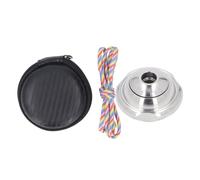 Stainless Steel Cord Bead Finger Toy, Lanyard Bead Stress Relief Spinner with Silent Bearing, Compact Rotating Fidget Toy for Focus and Relaxation on the Go (Silver)