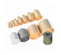 Stainless Steel Cord Ends Barrel Terminators, Rope End Caps Multicolor 2-14mm Hole Size Metal Pack of 610 pcs for Jewelry Making(Gun Black,2x6MM- 100PCS)