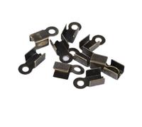 Stainless Steel Cord Ends Caps, 200 Pcs Multicolor Zinc Alloy Crimp End Caps for Jewelry Making Multiple Sizes(Bronze,6x3mm)