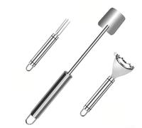 Stainless Steel Corn Cob Peeler for Easy Kernel Removal, Compact Kitchen Gadget with Hanging Hole - Silver, 26 x 4 cm(003)