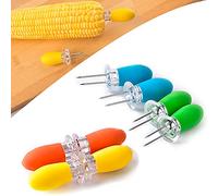 Stainless Steel Corn Holders, 8 Pieces Large Corn Forks, Corn on the Cob Picks
