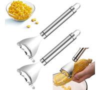 Stainless Steel Corn Peeler, Slip Retardant Handle Corn Peeler, Thickened Corn Stripper, Corn Cutter for Corn On The Cob Corn Kernel Remover Tool, 2-Pack 2pcs
