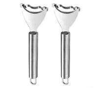 Stainless Steel Corn Stripper Gadget - Effortless Kernel Removal from Cob User-Friendly Grip Dishwasher Secure Compact Rust-Resistant - 2-Pack for Home Kitchen Function(Round Tube)