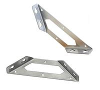 Stainless Steel Corner Brace, Tiberham Triangular Flange Angle Bracket Mending Plate, Furniture Fastener Joint Corner Connector for Wood Shelf Cabinet Table Chair (Pack of 2)