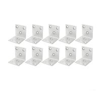 Stainless Steel Corner Bracket, 90-Degree Right Angle L-Shaped Fixing Connector for Furniture, Shelving & Cabinets - 7 x 7 x 3 cm, Heavy-Duty Load-Bearing Hardware(A)