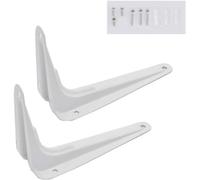 Stainless Steel Corner Bracket for Wall-Mounted Shelves - L-Shaped Right Angle Support with Screws, Max Load 100kg, 2 Pieces (330x280mm) - Shelf Hardware